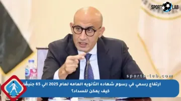 ارتفاع رسمي في رسوم شهادة الثانوية العامة لعام 2025 إلى 65 جنيهًا.. كيف يمكن للسداد؟